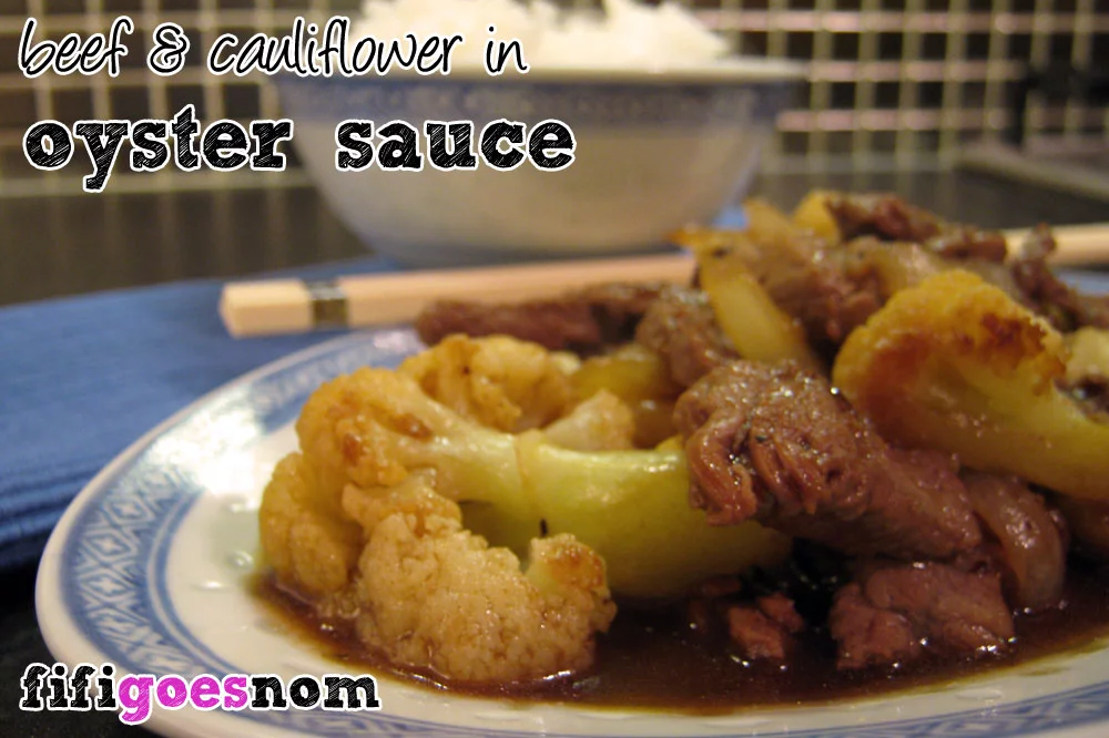 Beef & Cauliflower in Oyster Sauce