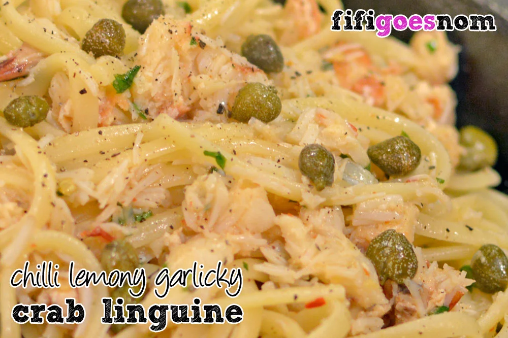 Chilli, Lemony, Garlicky Crab Linguine
