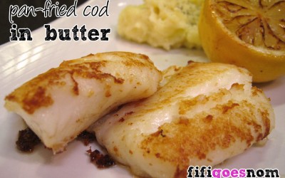Pan-fried Cod in Butter with Caramelised Lemons