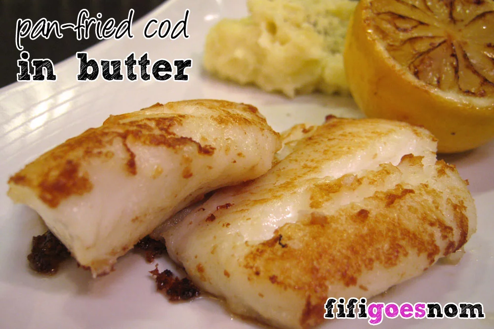 Pan-fried Cod in Butter with Caramelised Lemons